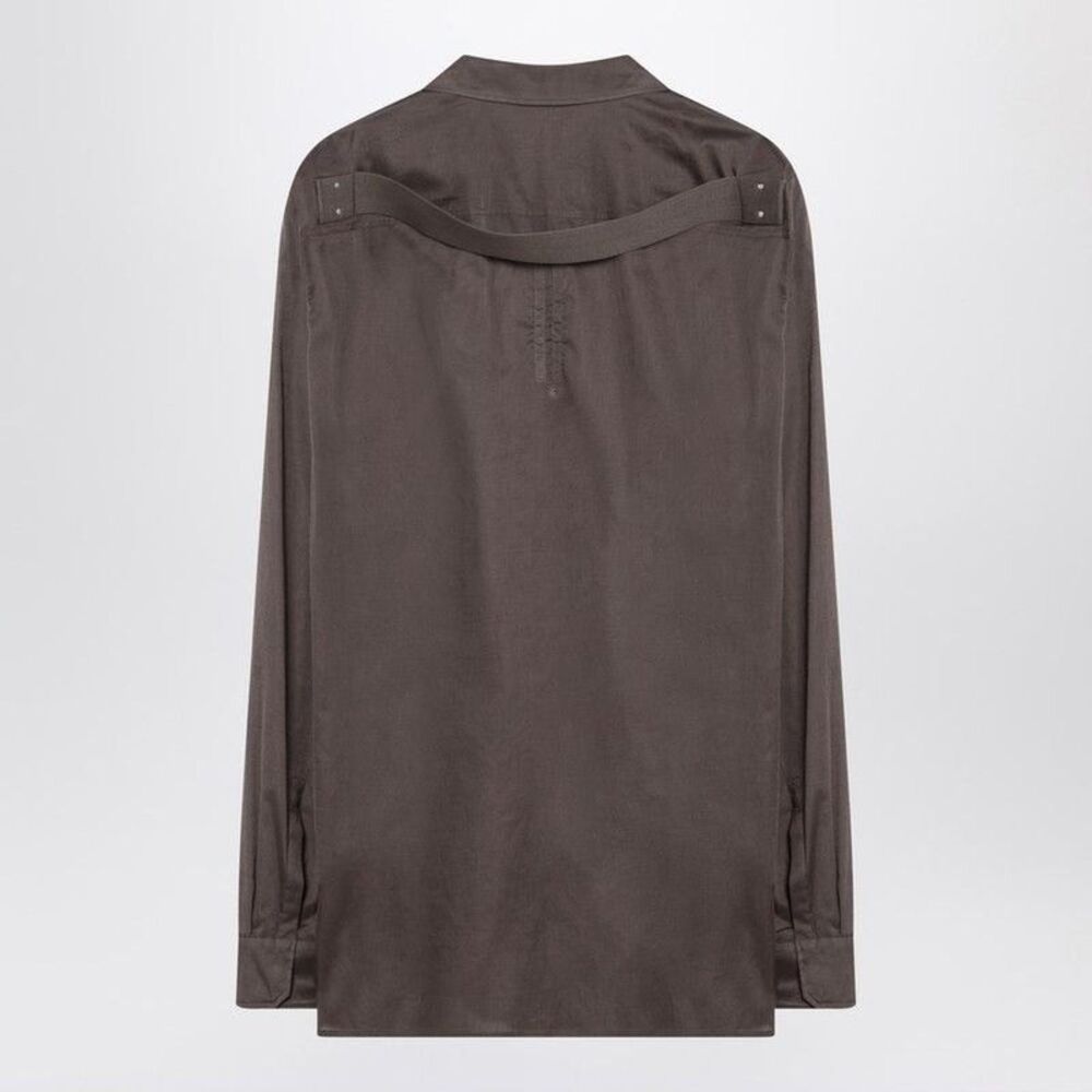 RICK OWENS Men's Long Sleeve Shirt with Back Strap Detail Men GREY Shirts